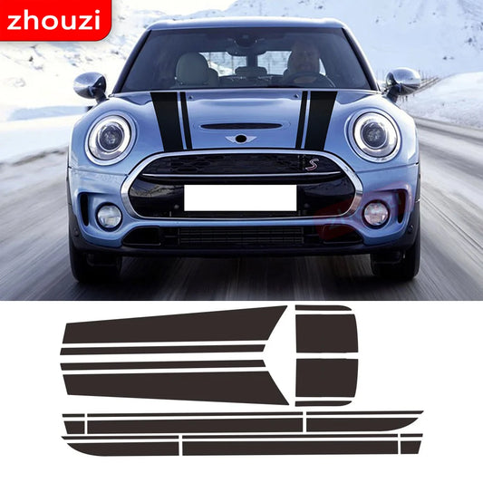 Car Hood Engine Cover Trunk Rear Side Skirt Stripes Sticker Body Kit Decal For MINI Cooper Clubman F54 2015-2019 Accessories
