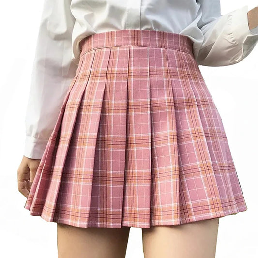 Kawaii Skirt Pleated Plaid Skirt Black Mini Skirt Sexy Tennis Skirt Y2k Women Anime Skirt Shorts School Harajuku Kawaii Skirt